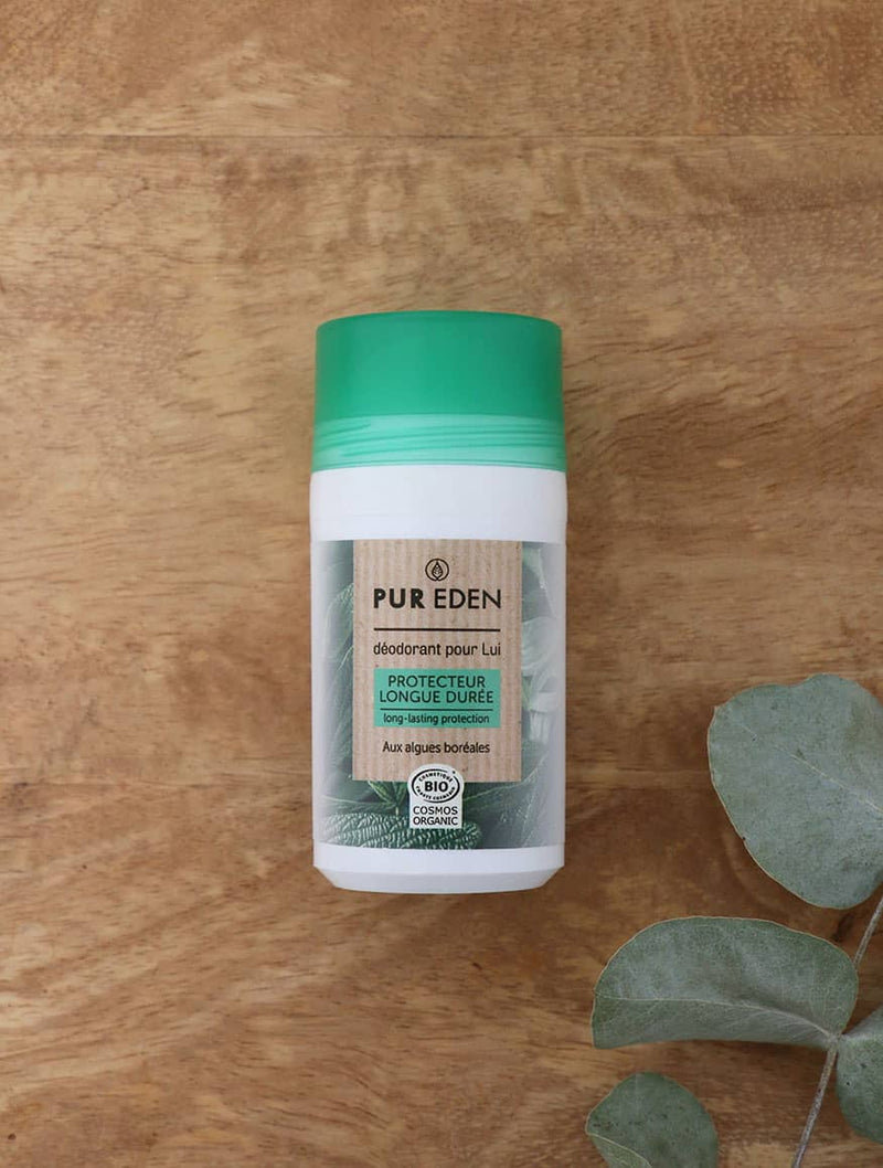 Desodorante de hombre de larga duración con algas boreales de Pur Eden