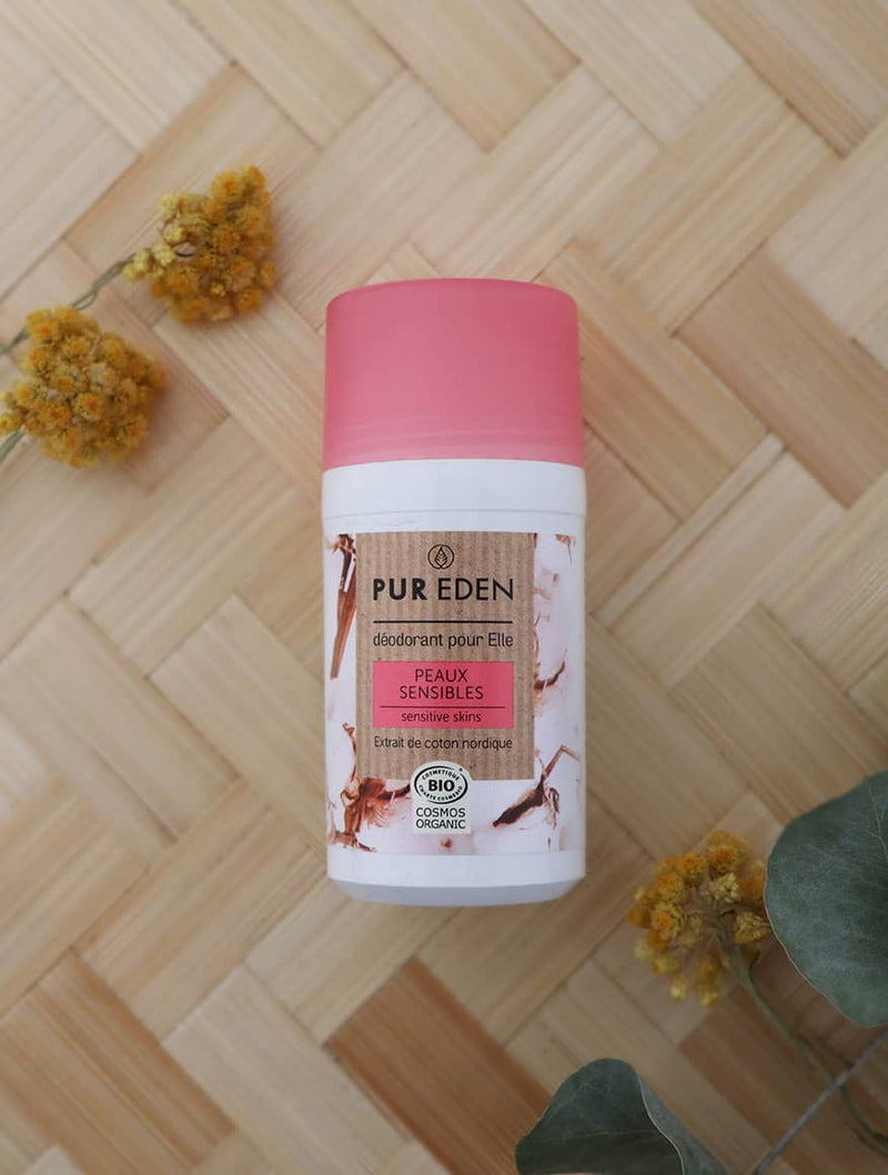 Desodorante de mujer para pieles sensibles de la marca Pur Eden